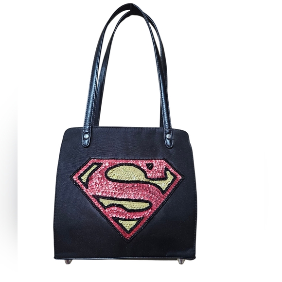 DC Comics Sequin Superman Tote / Handbag — Licensed Superhero - Picture 1 of 6